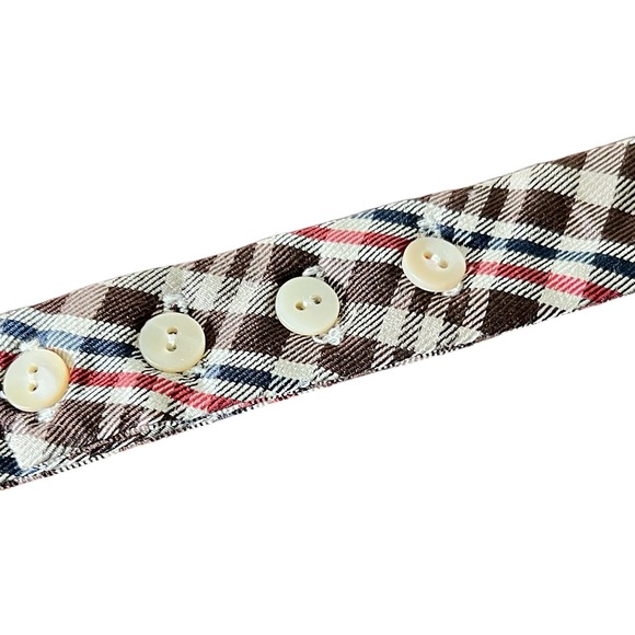 Carrot & Gibbs Men's Silk Bow Tie Brown Plaid Adjustable - Picture 3 of 3